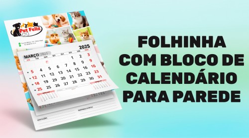 Folhinha com Bloco de Calendário