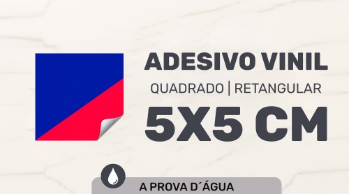 Adesivo em Vinil 5x5cm 500 unidades