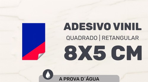 Adesivo em Vinil 8x5cm 50 unidades