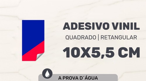 Adesivo em Vinil 10x5,5cm 50 unidades