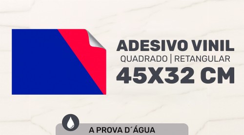 Adesivo em Vinil 45x32cm 50 unidades