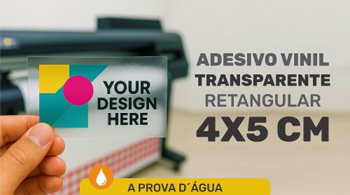  Adesivo Transparente 4x5cm 1000 unidades