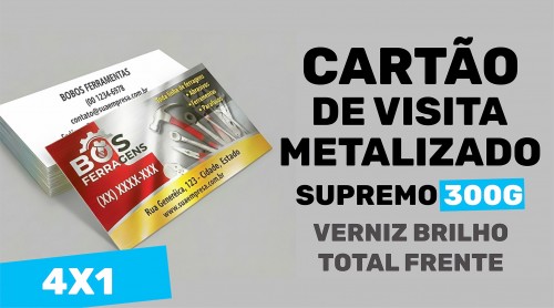 Cartão de Visita Supremo Metalizado