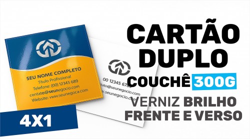 Cartão Duplo Couchê 300g 