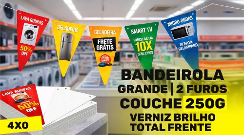 Bandeirolas Grandes Couchê 250g